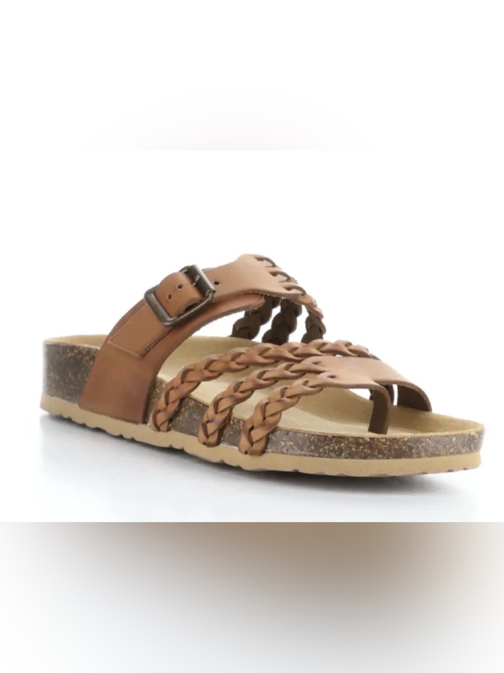 Bethula Braided Strap Women’s Sandals in Metallic Gold